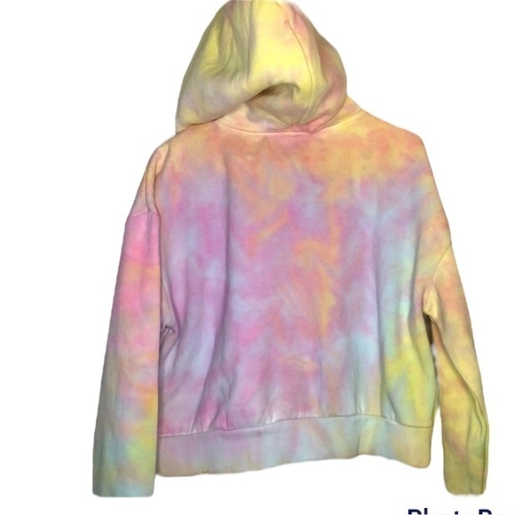 POLAROID MULTICOLORED TIE DYE CROPPED HOODIE SIZE LARGE - Picture 5 of 5